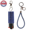 Pepper Spray Keychain Set Detail Photo Blue Bling-Bling Pepper Spray Keychain Set
