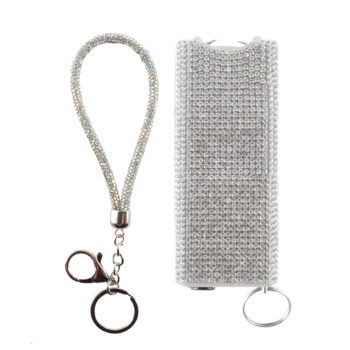 Silver Bling-Bling Stun Gun Keychain Set
