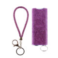 Purple Bling-Bling Stun Gun Keychain Set