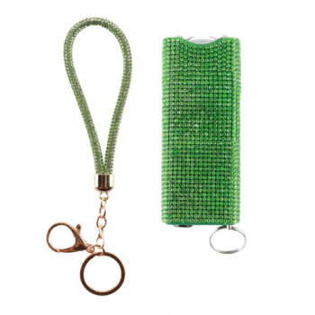 Green Bling-Bling Stun Gun Keychain Set