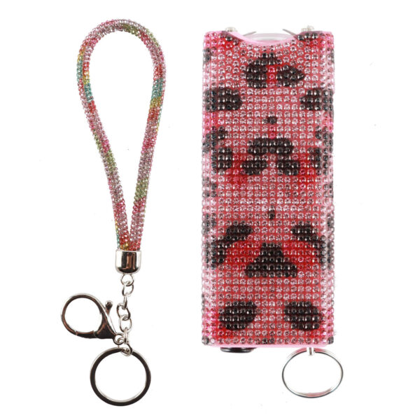 Pink Leopard Bling-Bling Stun Gun | Self Defense Keychain Set