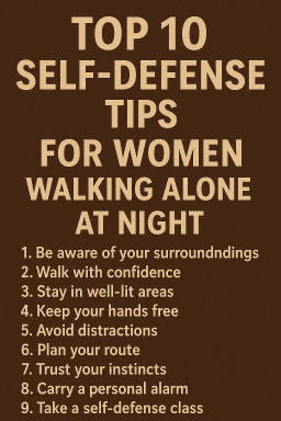 Top 10 Self-Defense Tips for Women Walking Alone at Nigh