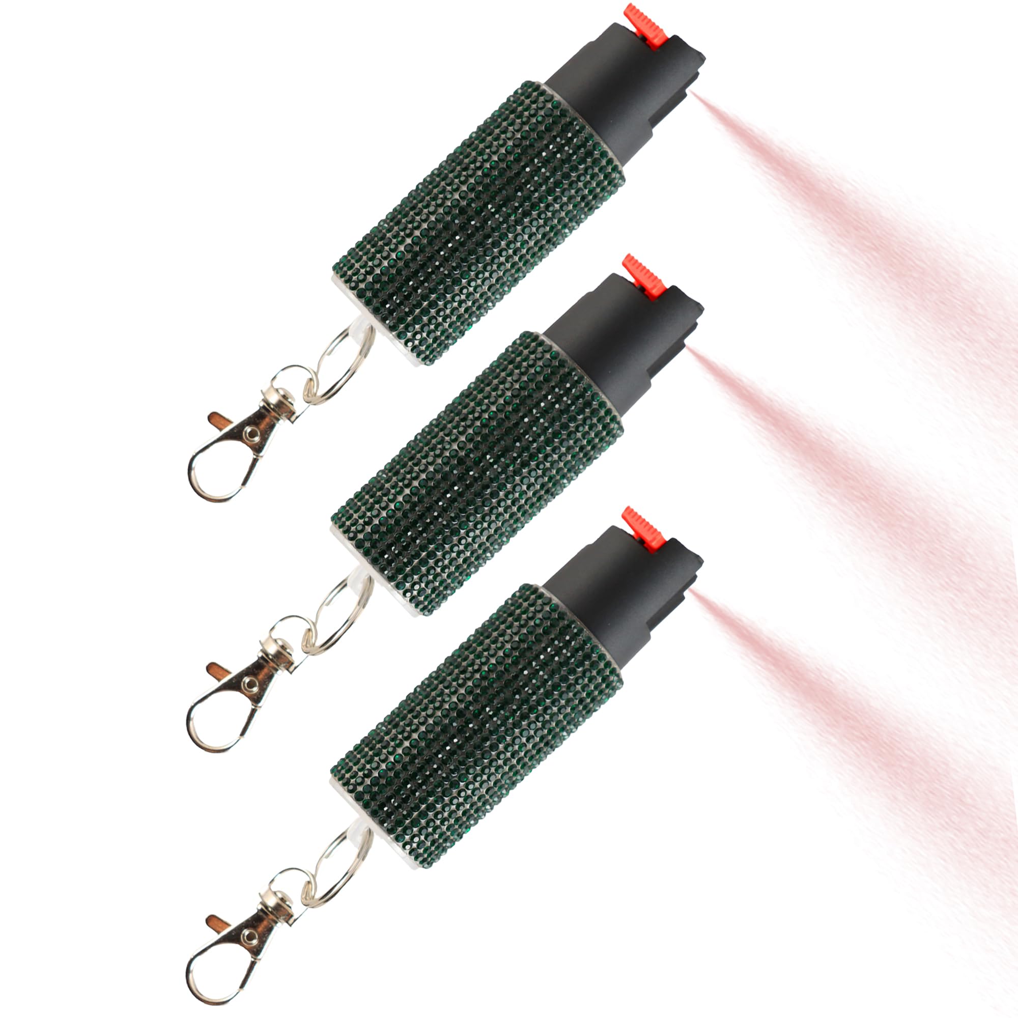 3-Pack MagiUSA Self Defense Glitter Keychain