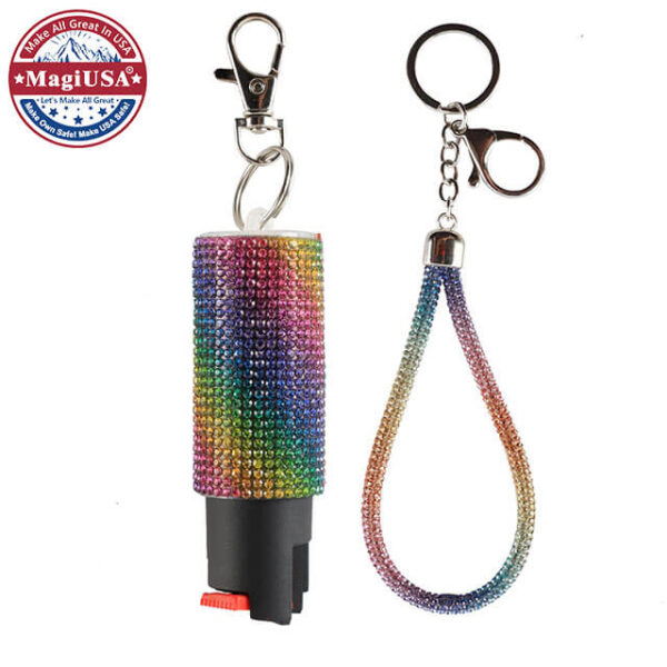 Rainbow Bling-Bling Pepper Spray | Self Defense Keychain Set