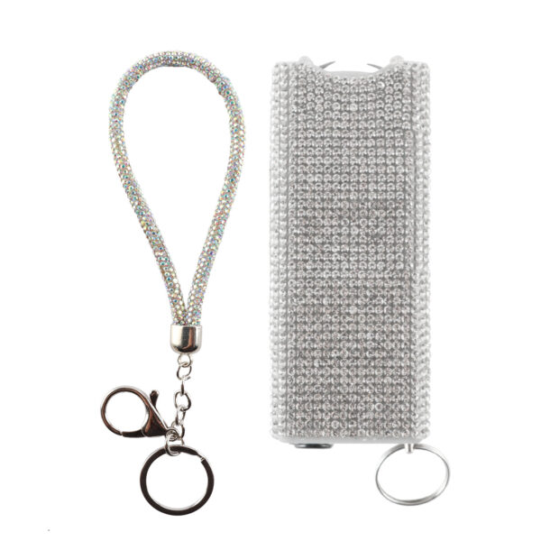 Silver Bling-Bling Stun Gun | Self Defense Keychain Set