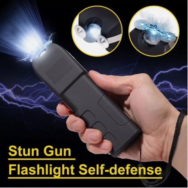 Rechargeable Stun Gun Self Defense Black
