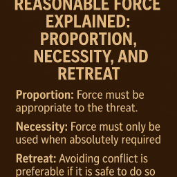 Reasonable Force Explained: Proportion, Necessity, and Retreat